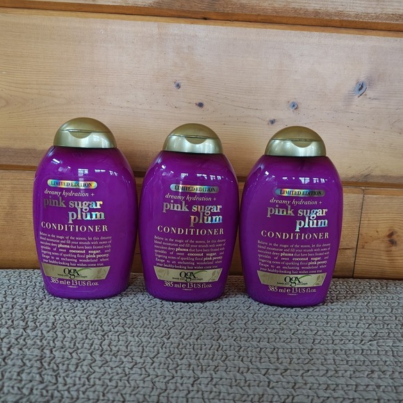 OGX Other - 3 Pack of OGX Pink Sugar Plum Conditioner Limited Edition‎ Dreamy Hydra 13oz C1